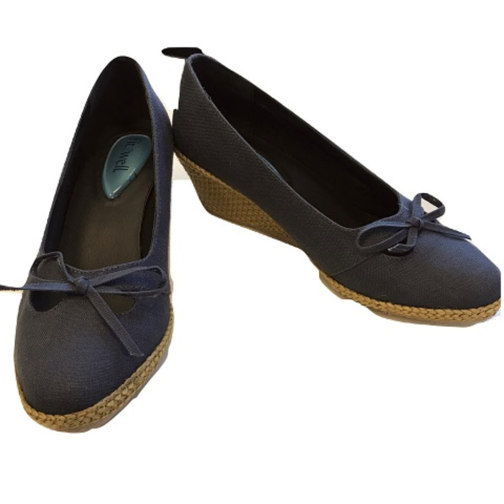 Fitzwell Navy Sunport Wedge - Picture 2 of 3